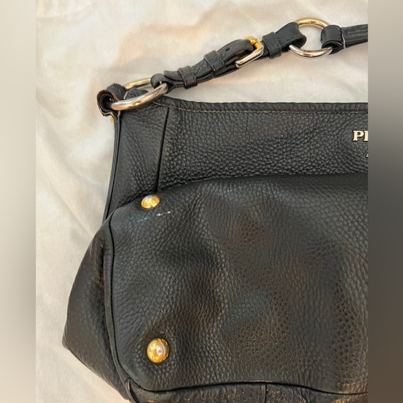 AUTH Prada Vitello Daino Hobo bag in black, MEDIUM - Picture 13 of 14